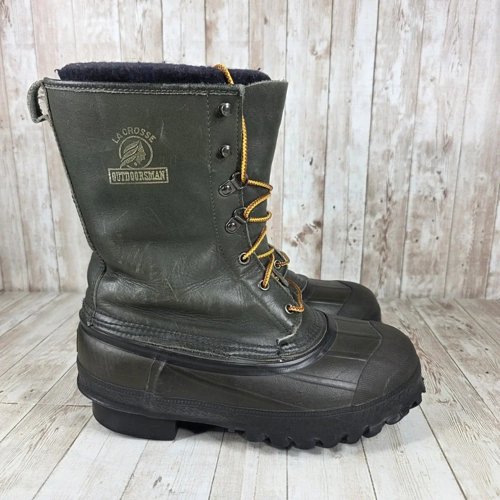 La Crosse Outdoorsman Mens Insulated Winter Hunting Boots Size 6 Steel Shank‎
